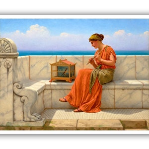 John William Godward : &quot;Song Without Words&quot;, 1919 - Museum Quality Giclee Print/Canvas - A4/A3/A2