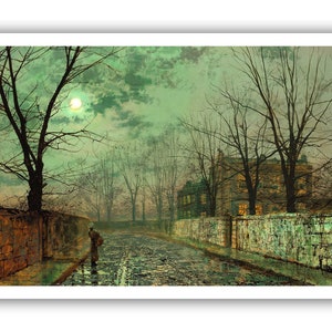 John Atkinson Grimshaw, a Moonlit Stroll Bonchurch 1878