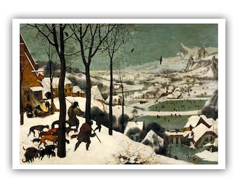 ピーテル・ブリューゲル（父）による「雪の中の狩人」の絵画、北方