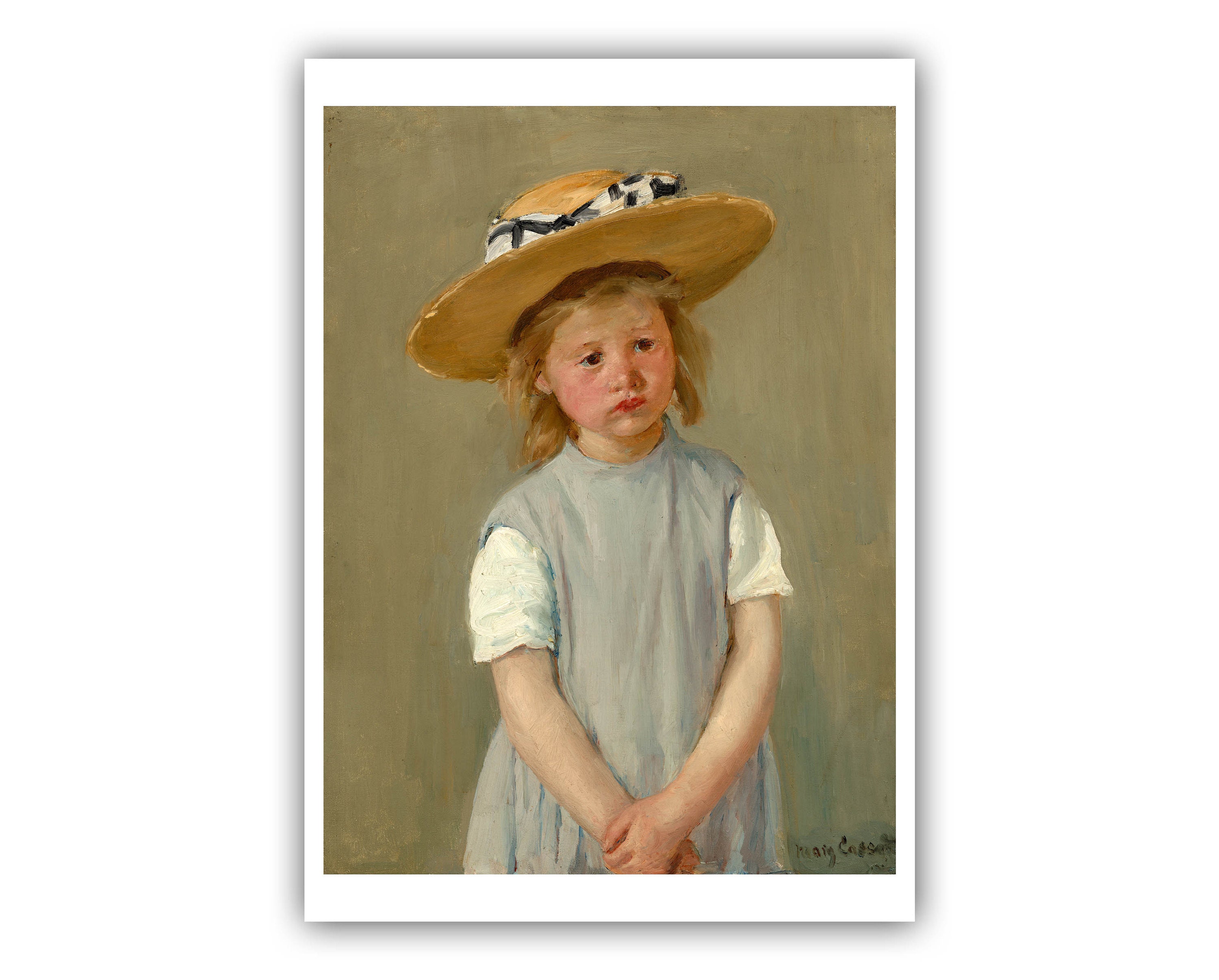 Mary Cassatt child in a Straw Hat, 1886 Museum Quality Giclee Print