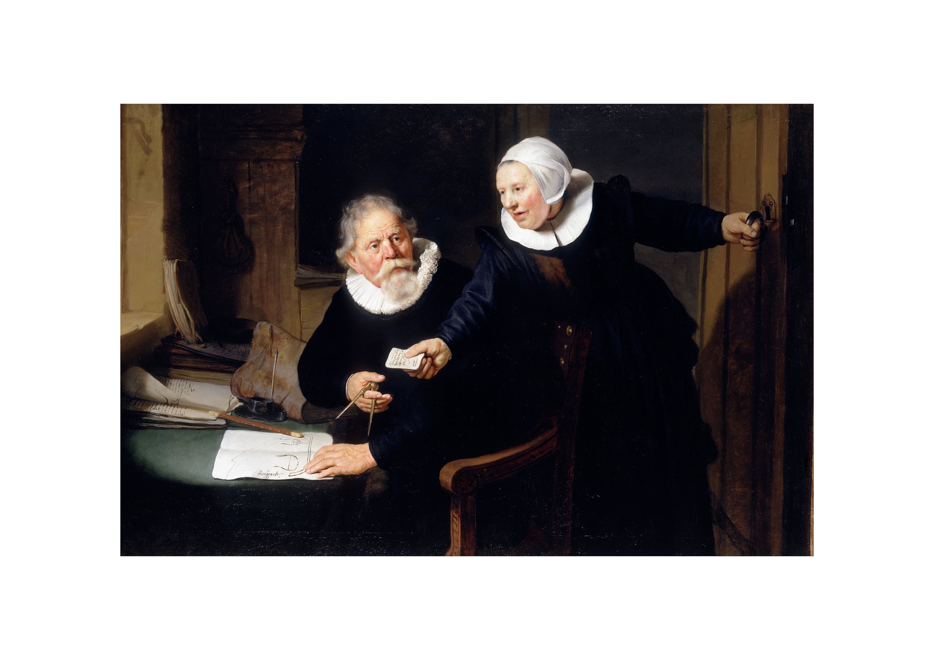 Rembrandt van Rijn : The Shipbuilder and his Wife Museum Quality Giclee Print/Canvas 1633 A4/A3/A2