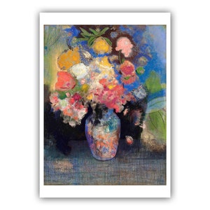 Odilon Redon : &quot;Flowers&quot;, 1873 - Museum Quality Giclee Print/Canvas - A4/A3/A2