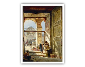 Gustav Bauernfeind : The Gate of the Great Umayyad Mosque, Damascus (1891) - Museum Quality Giclee Print