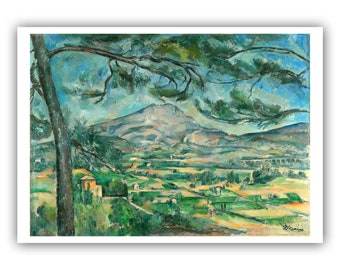 Paul Cezanne : "Mont Sainte-Victoire avec grand pin", 1887 - Impression jet d'encre/toile de qualité musée - A4/A3/A2