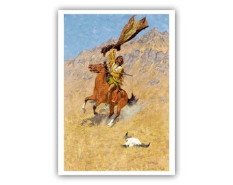 Frederic Remington : "The Signal", 1900 - Museum Quality Giclee Print/Canvas - A4/A3/A2