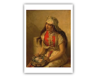 Jan Portaels : An Oriental Beauty (1810-1895) - Museum Quality Giclee Print