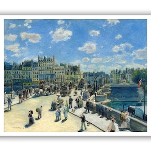 Pierre-Auguste Renoir : &quot;Pont Neuf, Paris&quot;, 1872 - Museum Quality Giclee Print/Canvas - A4/A3/A2