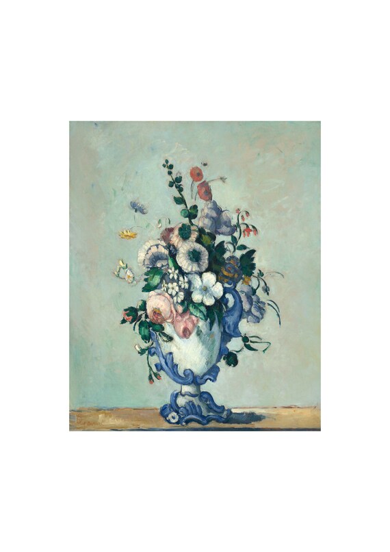 ポール・セザンヌ、【小さいつぼの花】、希少な画集画より