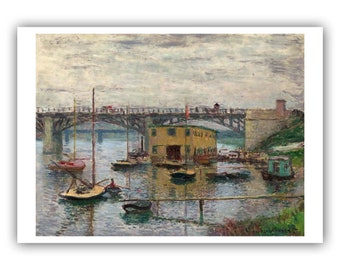 クロード・モネ：アルジャントゥイユの橋（1874年） - ジクレー版画