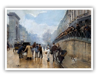 Jean Beraud - Le boulevard Saint-Denis à Paris (1899) Reproduction