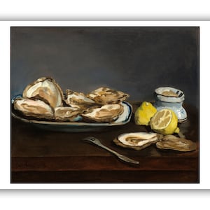 Édouard Manet: Ostron (1862) - Gicléetryck / Canvas i museikvalitet