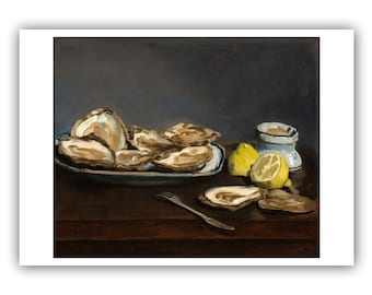 Edouard Manet : Oysters (1862) - Museum Quality Giclee Print / Canvas