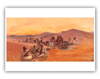 Otto Pilny : Bedouin Camp (c. 1920) - Museum Quality Giclee Print