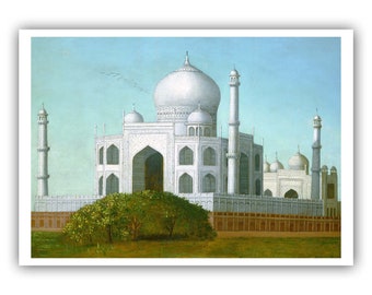 Erastus Salisbury Field : "The Taj Mahal", c. 1860-1880 - Museum Quality Giclee Print/Canvas - A4/A3/A2