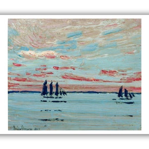 Childe Hassam : &quot;The New Moon&quot;, 1907 - Museum Qualität Giclee Print/Leinwand - A4/A3/A2