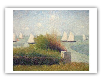 Georges Seurat : "The Port of Grandcamp", 1885 - Museum Quality Giclee Print/Canvas - A4/A3/A2