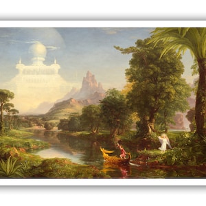 Thomas Cole : &quot;Die Reise des Lebens - Jugend&quot;, 1842 - Museum Qualität Giclee Druck/Leinwand - A4/A3/A2
