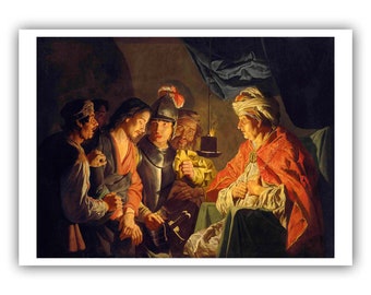 Matthias Stomer : "Christ Before Pilate", c. 1633-1640 - Museum Quality Giclee Print/Canvas - A4/A3/A2