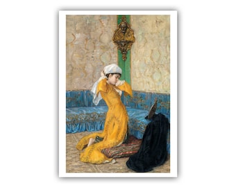 Osman Hamdi Bey : Ottoman Lady, Preparing for an Outing (1842-1910) - Museum Quality Giclee Print