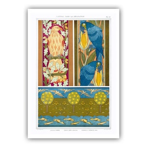 Maurice Pillard Verneuil : &quot;The Animal in the Decoration&quot;, Plate 12, 1897 - Museum Quality Giclee Print - A4/A3 Framed/Unframed