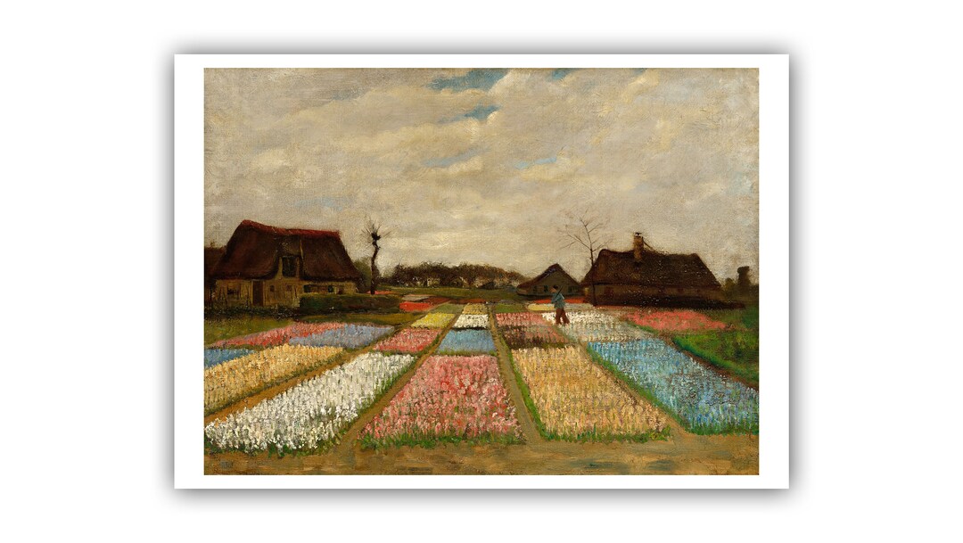Vincent Van Gogh flower Beds in Holland, 1883 Museum Quality Giclee Print/canvas A4/A3/A2