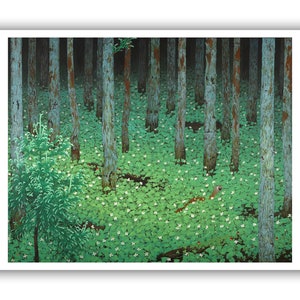 Katayama Bokuyo: ""Wald", 1928 - Museumsqualität Kunstdruck/Leinwand - A4/A3/A2."