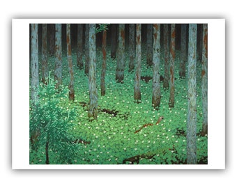 Katayama Bokuyo : &quot;Forest&quot;, 1928 - Museum Quality Giclee Print/Canvas - A4/A3/A2