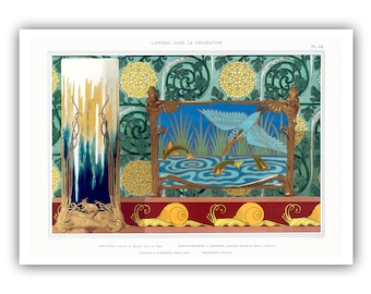 Maurice Pillard Verneuil : "The Animal in the Decoration", Plate 48, 1897 - Museum Quality Giclee Print/Canvas - A4/A3 Framed/Unframed