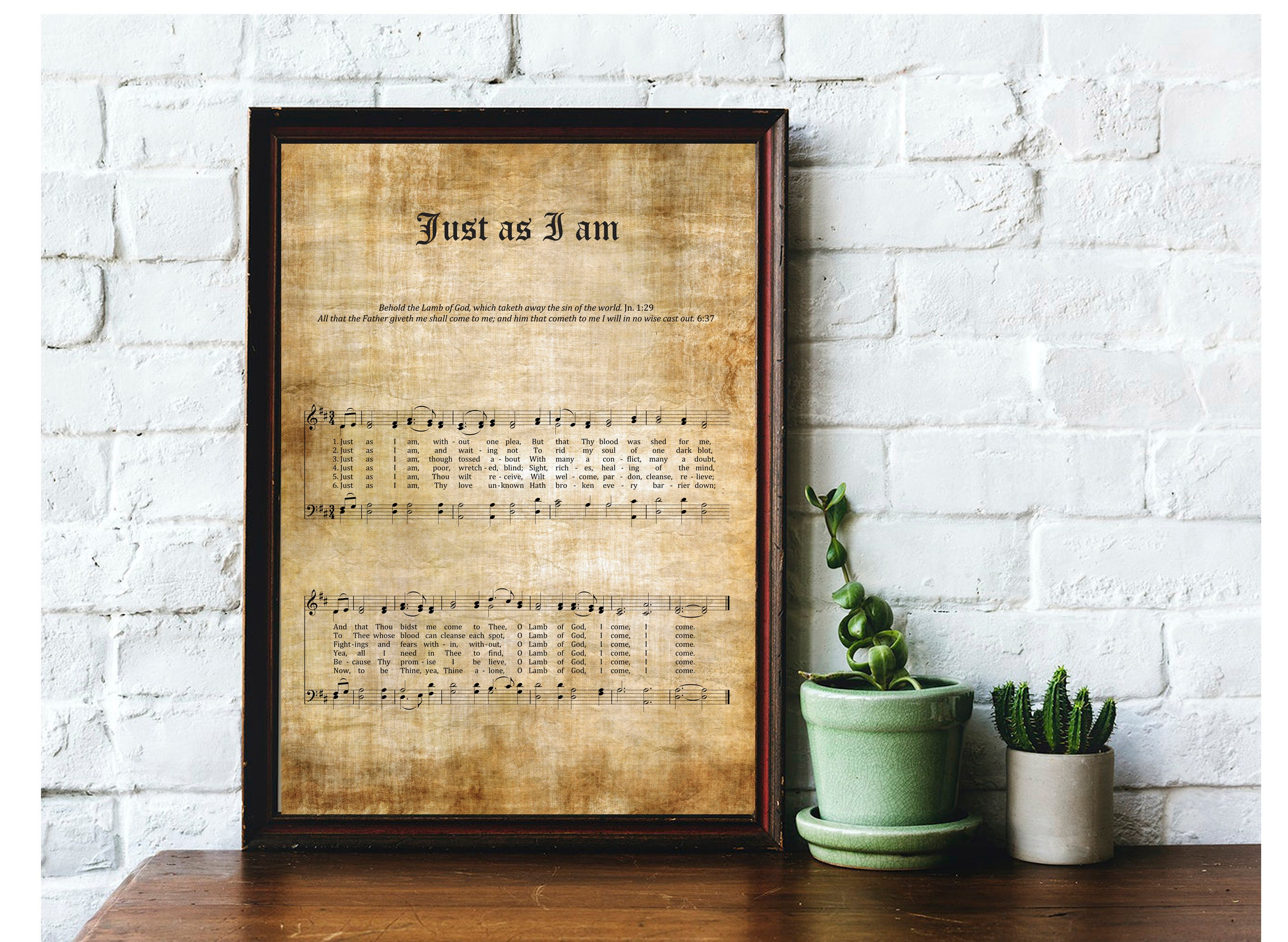 Just As I Am - Antique Hymn - Printable Vintage Sheet Music - Instant Download