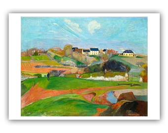 Paul Gauguin : "Landscape at Le Pouldu", 1890 - Museum Quality Giclee Print/Canvas - A4/A3/A2