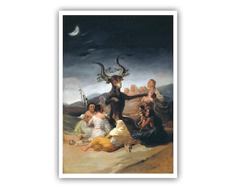 Francisco Goya : "Witches' Sabbath", 1798 - Museum Quality Giclee Print/Canvas - A4/A3/A2