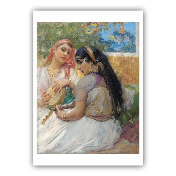 Friedrich Arthur Bridgman: Zwei junge Algerier (1847-1928) - Giclée-Druck in Museumsqualität