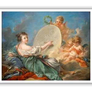 Francois Boucher : &quot;Allegory of Painting&quot;, 1765 - Museum Quality Giclee Print/Canvas - A4/A3/A2