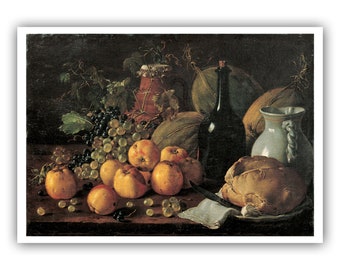 ルイス・メレンデス - オレンジとクルミのある静物画 1772年 美術館