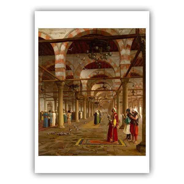 Jean-Leon Gerome: Gebet in der Moschee (1871) - Giclée-Druck in Museumsqualität