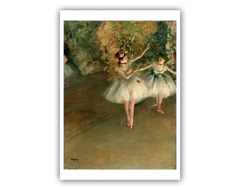 Edgar Degas : "Two Dancers on Stage", 1887 - Museum Quality Giclee Print/Canvas - A4/A3/A2