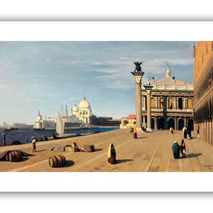 Canal Giovanni Antonio: &quot;A Piazzetta, Veneza&quot;, década de 1730 - Impressão giclée/tela de qualidade de museu - A4/A3/A2