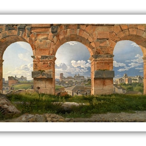 Christoffer Wilhelm Eckersberg : &quot;A View through Three Arches of the Third Storey of the Colosseum&quot; (1815) - Giclee Fine Art Print/Canvas