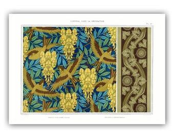 Maurice Pillard Verneuil : "The Animal in the Decoration", Plate 29, 1897 - Museum Quality Giclee Print/Canvas - A4/A3 Framed/Unframed