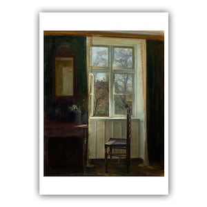 Carl Vilhelm Holsoe : &quot;The Open Window&quot;, c. 1900 - Museum Quality Giclee Print/Canvas - A4/A3/A2