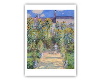 Claude Monet : The Artist’s Garden at Vétheuil (1881) - Museum Quality Giclee Print / Canvas