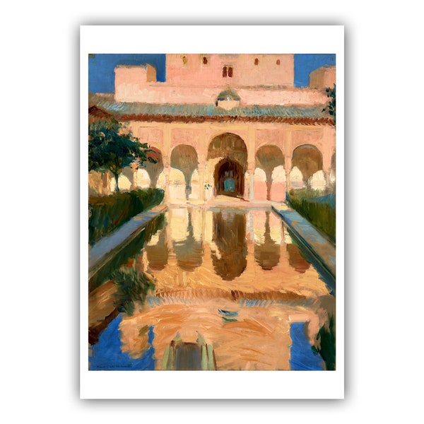 Joaquín Sorolla y Bastida : "Hall of the Ambassadors, Alhambra, Granada", 1909 - Museum Quality Giclee Print/Canvas - A4/A3/A2