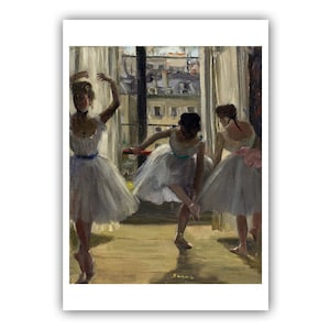Edgar Degas : &quot;Dancers in a Exercise Room&quot;, c. 1880 - Museum Quality Giclee Print/Canvas - A4/A3/A2