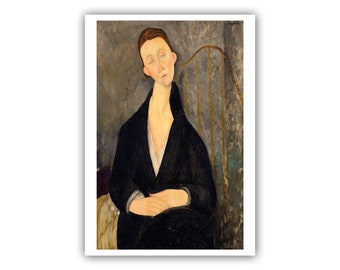 Amedeo Modigliani : "Lunia Czechowska", 1919 - Museum Quality Giclee Print/Canvas - A4/A3/A2