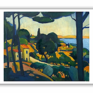 Andre Derain : &quot;Landscape Near Cassis&quot;, 1907 - Museum Quality Giclee Print/Canvas - A4/A3/A2