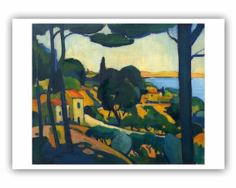 Andre Derain : &quot;Landscape Near Cassis&quot;, 1907 - Museum Quality Giclee Print/Canvas - A4/A3/A2