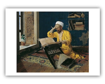 Osman Hamdi Bey : Islamic Theologian With Quran (1902) - Museum Quality Giclee Print