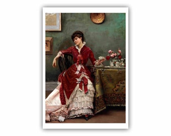 Julius LeBlanc Stewart : " Disappointment, Portrait of Sarah Bernhardt", 1882 - Museum Quality Giclee Print/Canvas - A4/A3/A2
