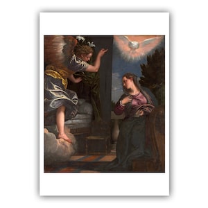 Paolo Veronese : &quot;The Annunciation&quot;, c. 1580 - Museum Quality Giclee Print/Canvas - A4/A3/A2
