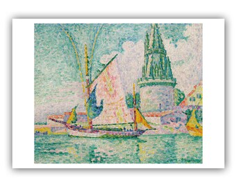 Paul Signac : "Four Sergeants Tower, La Rochelle", 1927 - Museum Quality Giclee Print/Canvas - A4/A3/A2